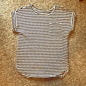 Black and white striped dress shirt